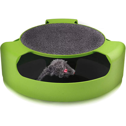 CAT Scratcher Spinning Mouse Toy for Cats - Interactive Cat Toy Catch